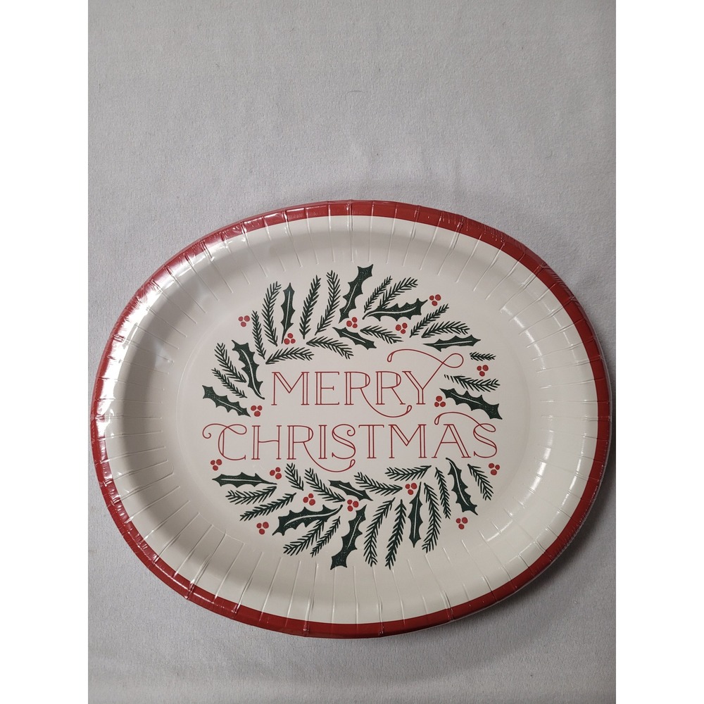 Place Time‎ Holiday Paper Plates 8 Count Oval NEW  8$ea pkg; 2 pkgs